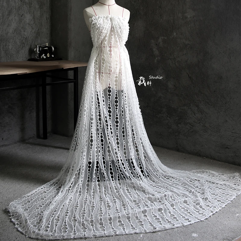 Мягкая сетчатая пустотелая текстура d Высококачественная дизайнерская ткань для