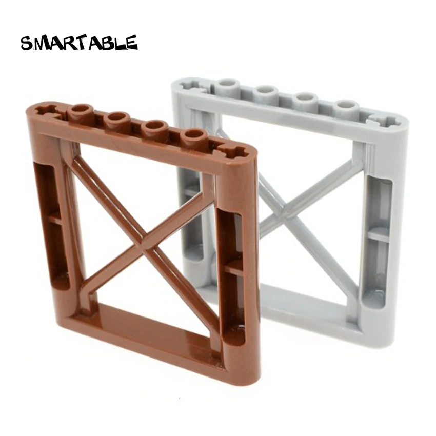 Smartable мс забор 1x6x5 детали рамы строительные блоки игрушки для детей творческие