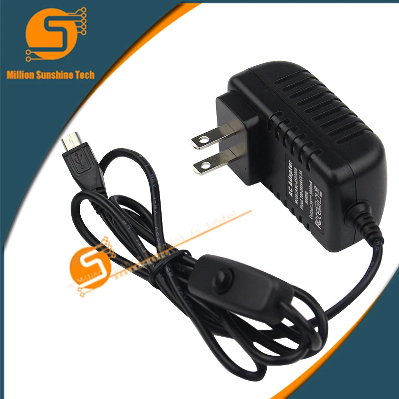 5V 3A Raspberry Pi 3 блок питания Кнопка переключения адаптер питания микро USB порт для Raspberry Pi 3 Model B