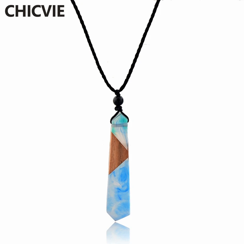 CHICVIE горячее натуральное длинное ожерелье с камнем для женщин заявление DIY
