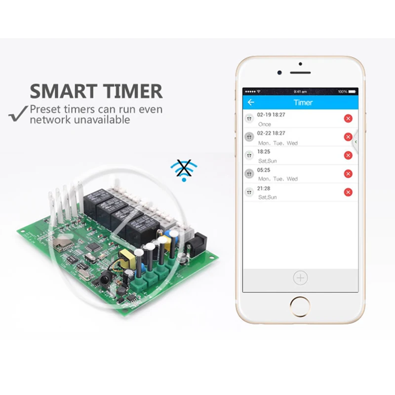 Sonoff 4CH Pro 4 канала WiFi RF Смарт вкл/выкл умный пульт управления инчинг/самоблокирующийся/блокировка/таймер на din-рейке