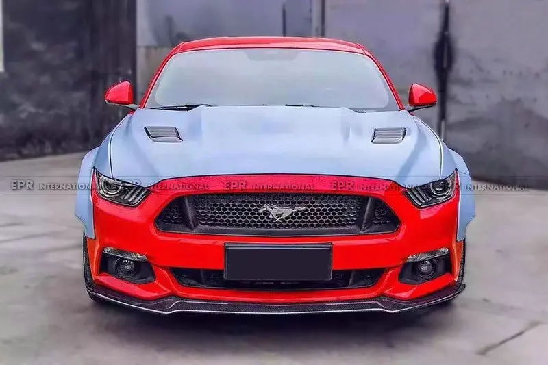 Автомобильные аксессуары для 2015 Ford Mustang KT Style углеродное волокно Передние Губы