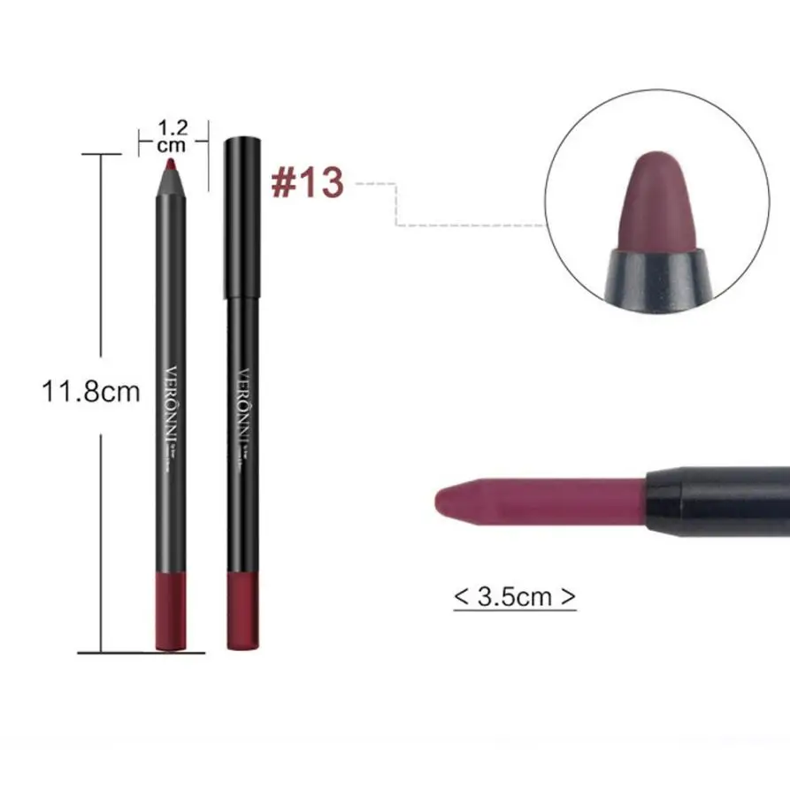 13 видов цветов Профессиональный Lipliner макияж водостойкий блеск для губ Карандаш