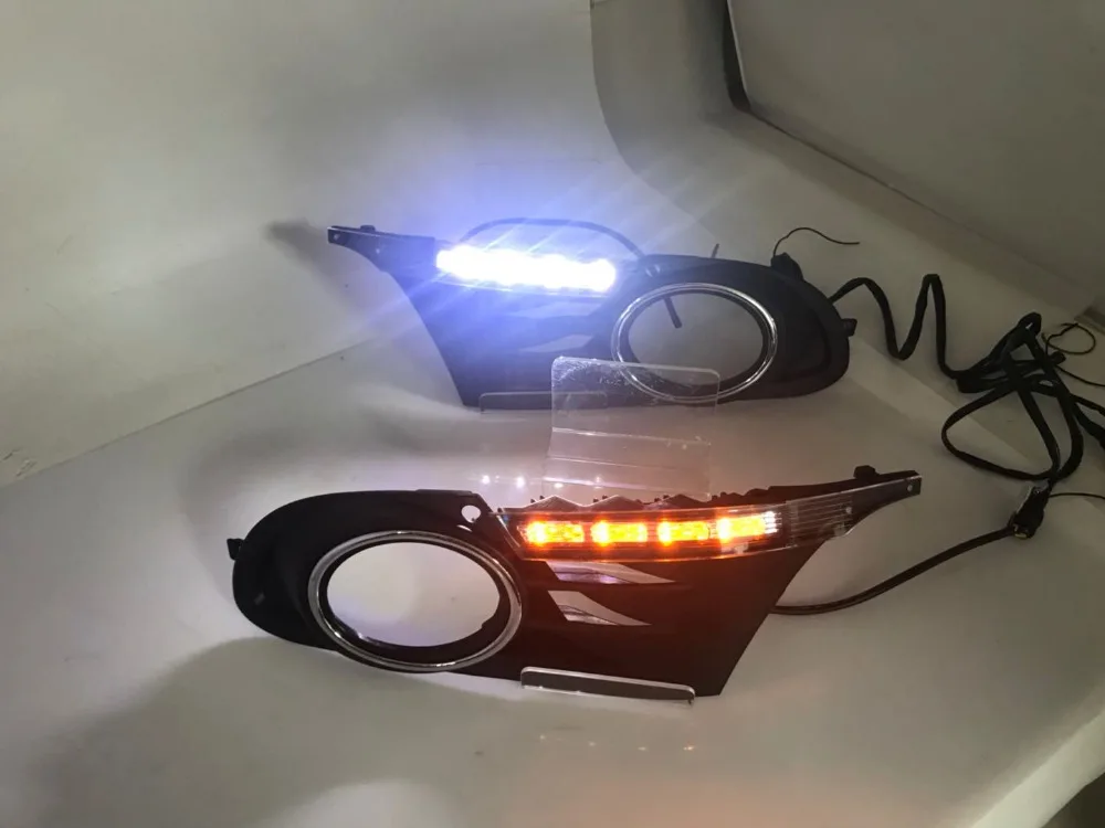 Osmrk led drl Дневной ходовой светильник с желтым поворотником для volkswagen vw golf 6 MK6