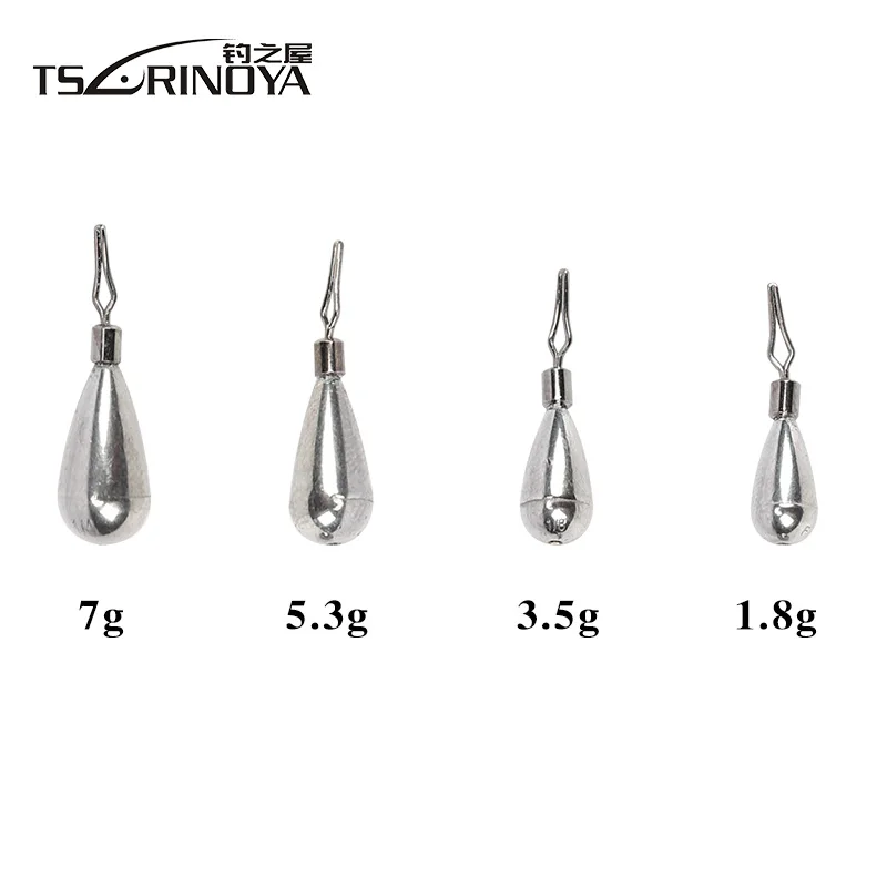 TSURINOYA аксессуары для рыбалки 1 8g/3 5g/5 3g/7g рыболовные грузила из вольфрамовой стали