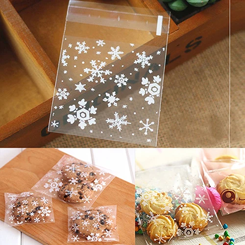 100 шт. Рождественские снежинки Санта Клаус печенья конфеты подарок виолончели