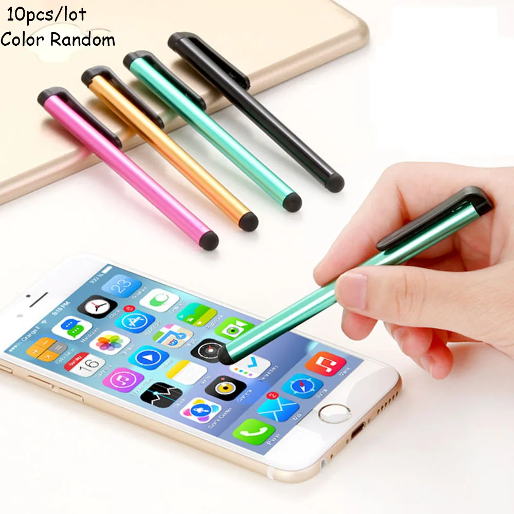 10 шт./лот стилус для емкостного сенсорного экрана iPhone iPad Air 2/1 Mini 2/3 подходит