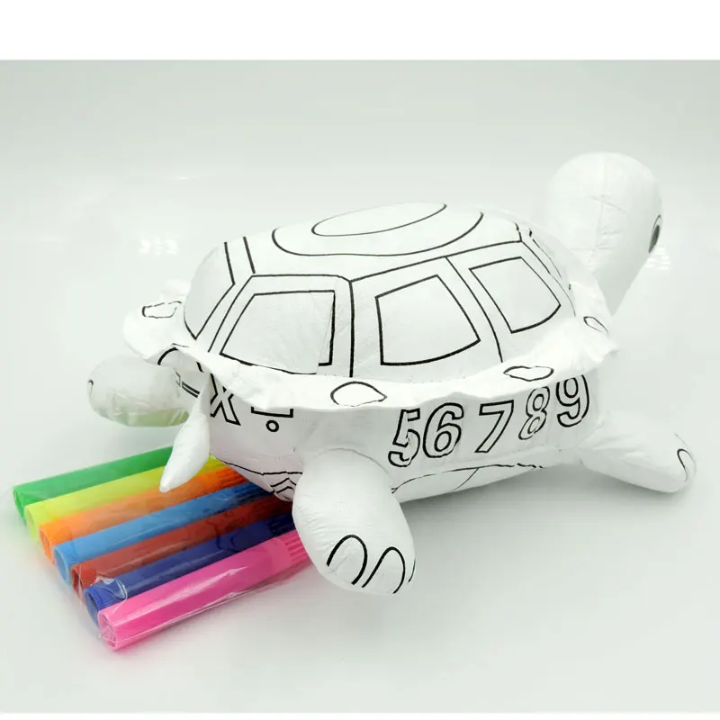 Творческие развивающие игрушки для детей DIY Краски ing Животные чучело черепахи
