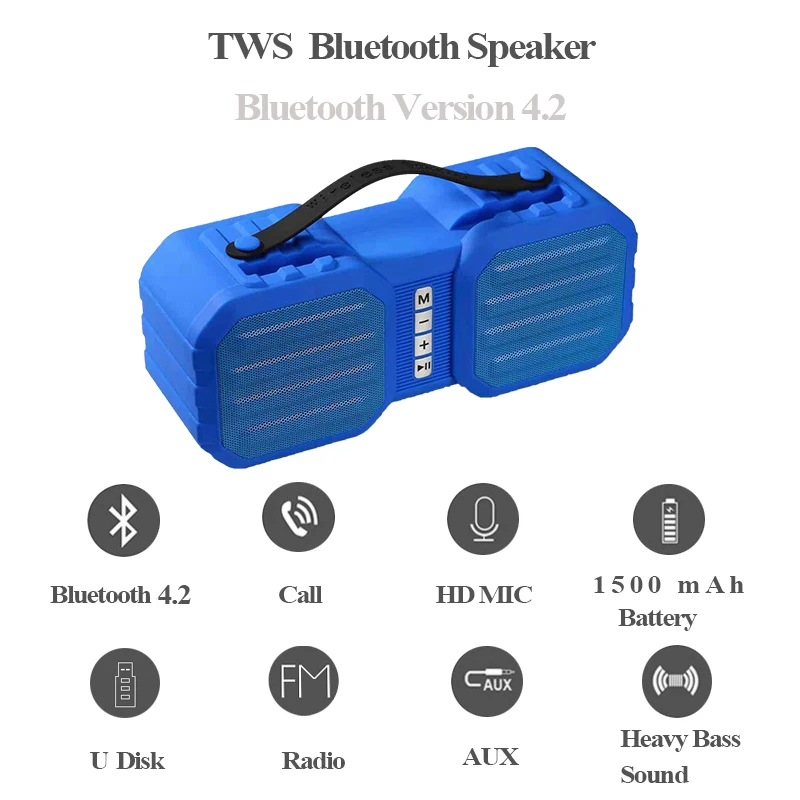 10 Вт Bluetooth динамик CD16 Портативная звуковая колонка SuperBass панель сабвуфера