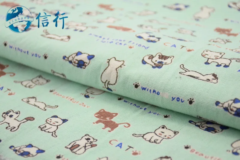 50*150 см хлопчатобумажная льняная ткань с принтом для лоскутного шитья квилтинга