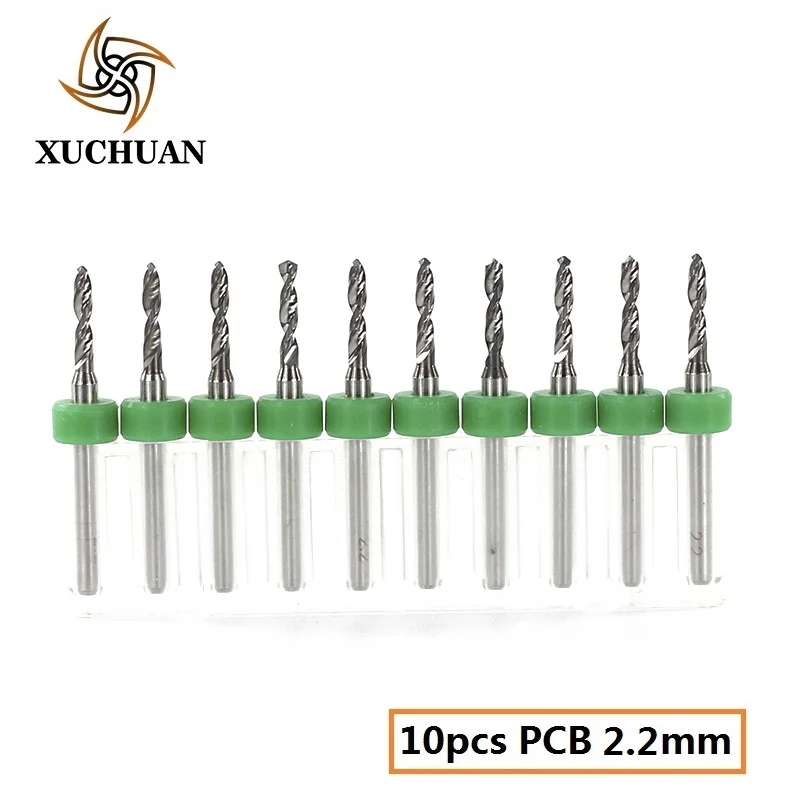 PCB2.2 10PCS 10 шт. 2,1-3,0 мм твердосплавная печатная плата сверло станок с ЧПУ сверло набор микро спиральное сверло - Цвет: PCB2.2 10PCS