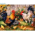 Картина для вышивки крестиком цыплята, 5D