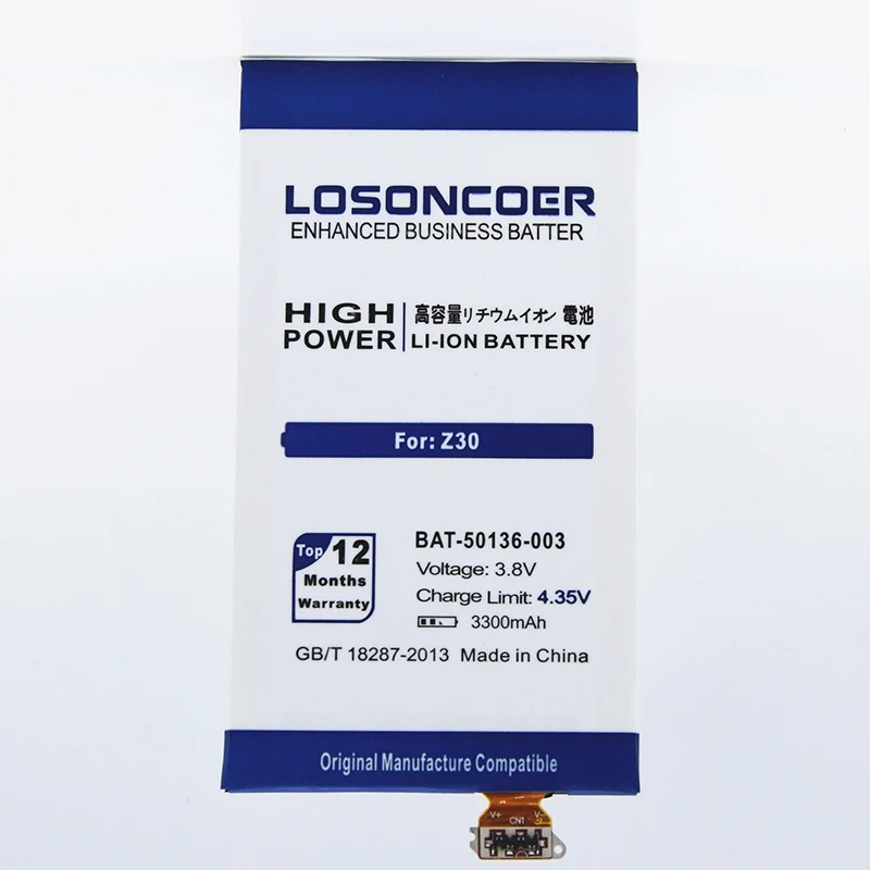 100% Оригинальный аккумулятор LOSONCOER 3300 мАч для BlackBerry Z30 BAT 50136 003 сотового телефона +