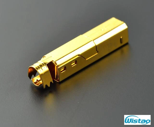 USB разъем позолоченный медный квадратный 2 0 B type для кабеля Дата HIFI аудио