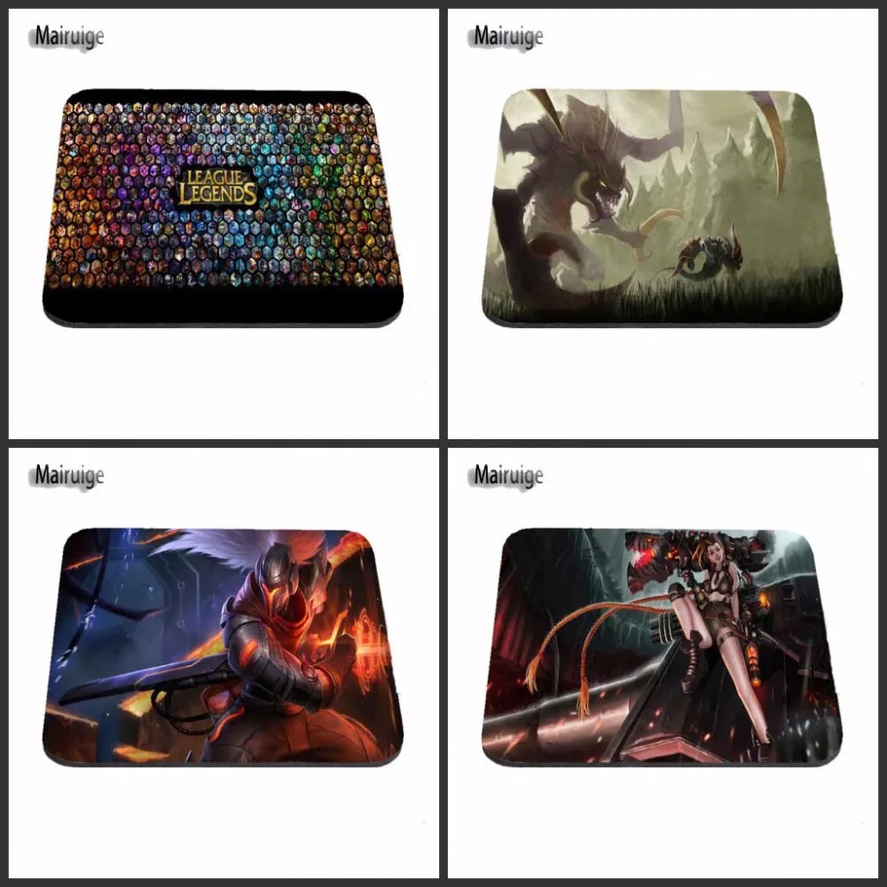 

Luxury print The League of Legends LOL Silon Anti-slip Gaming Mousepad Computer Mouse Pad Mat For Optal Me Trackball Mouse