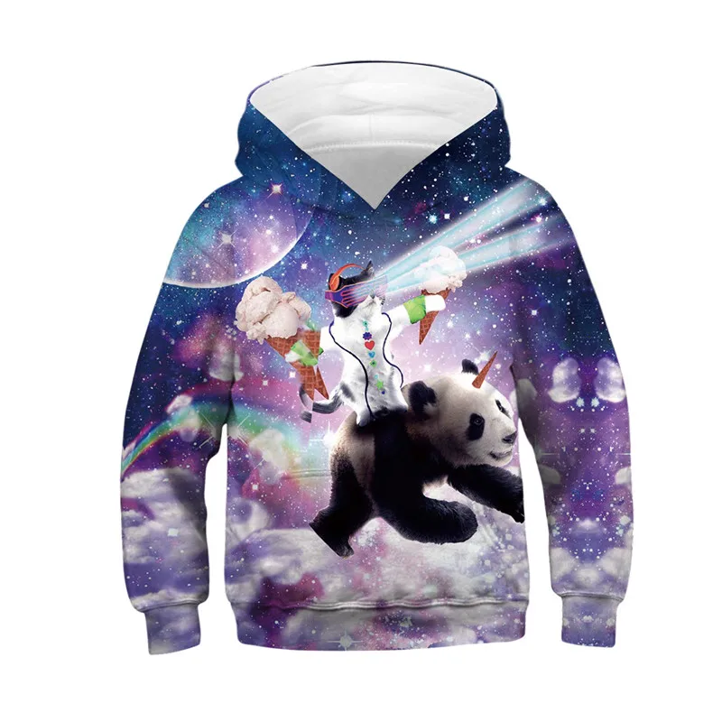 Детские 3d Забавный Кофты для маленьких мальчиков и девочек толстовки с капюшоном