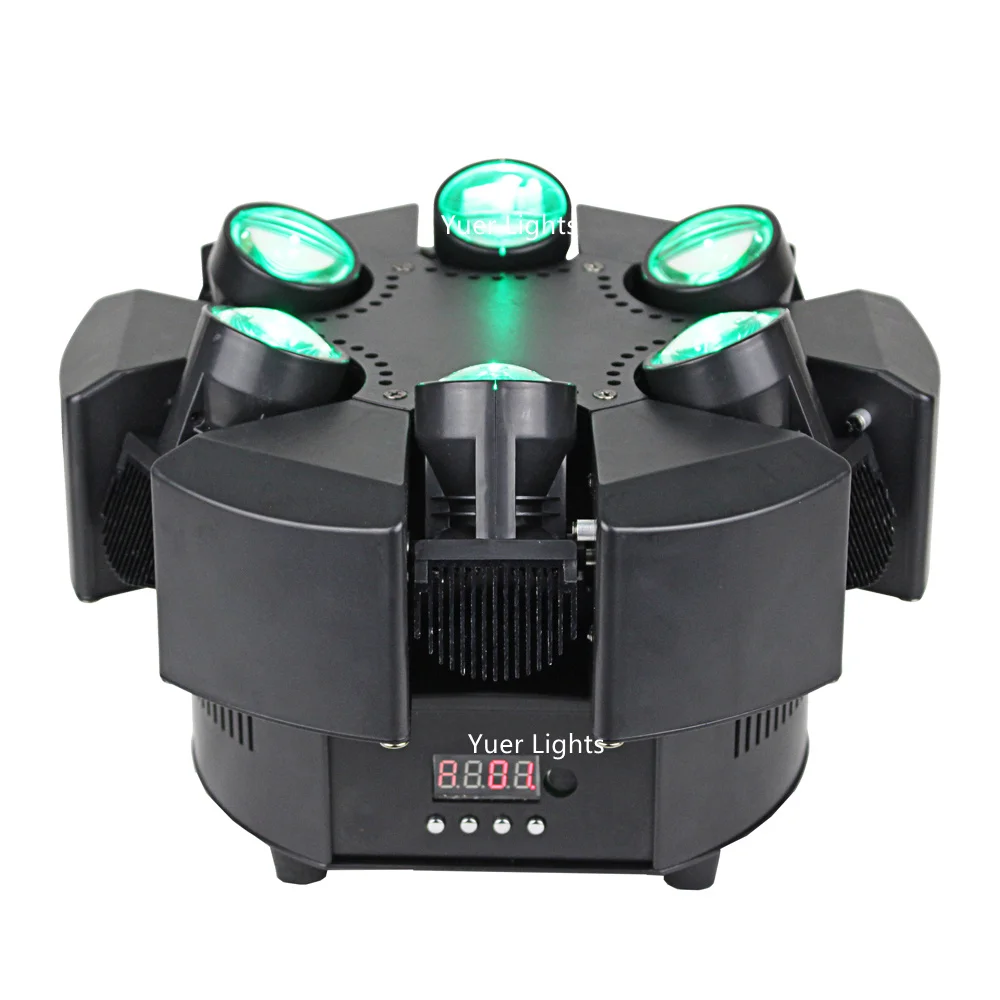 6 Heads Beam Moving Head Lights High Quality 6X10W RGBW 4IN1 LED Stage Effect DMX DJ Xmas | Лампы и освещение