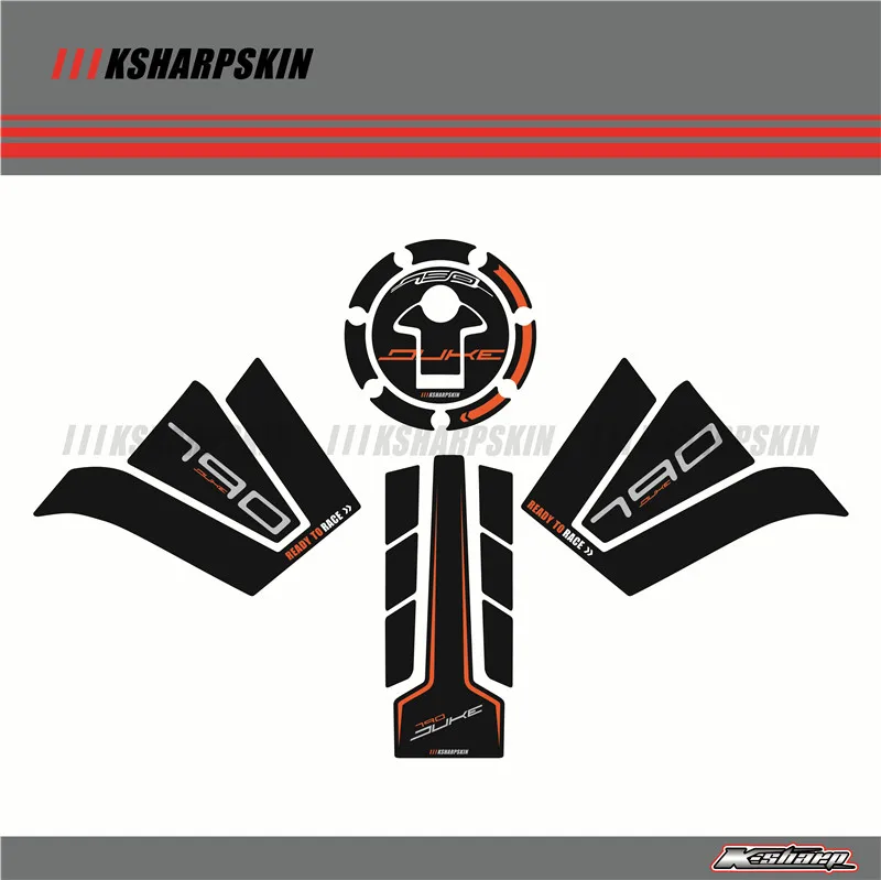 ADESIVI 3D наклейка эмблема протектор Танк Pad stompgrip для KTM DUKE790 DUKE 790
