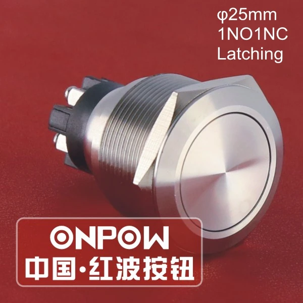ONPOW 25 мм IP65 1NO1NC фиксация ВКЛ ВЫКЛ плоский привод из нержавеющей стали мощный