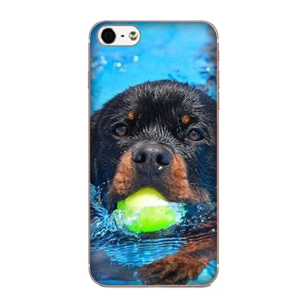 Пара телефонов Мягкая резиновая задняя крышка Ротвейлер собака щенки 5 для Huawei P8