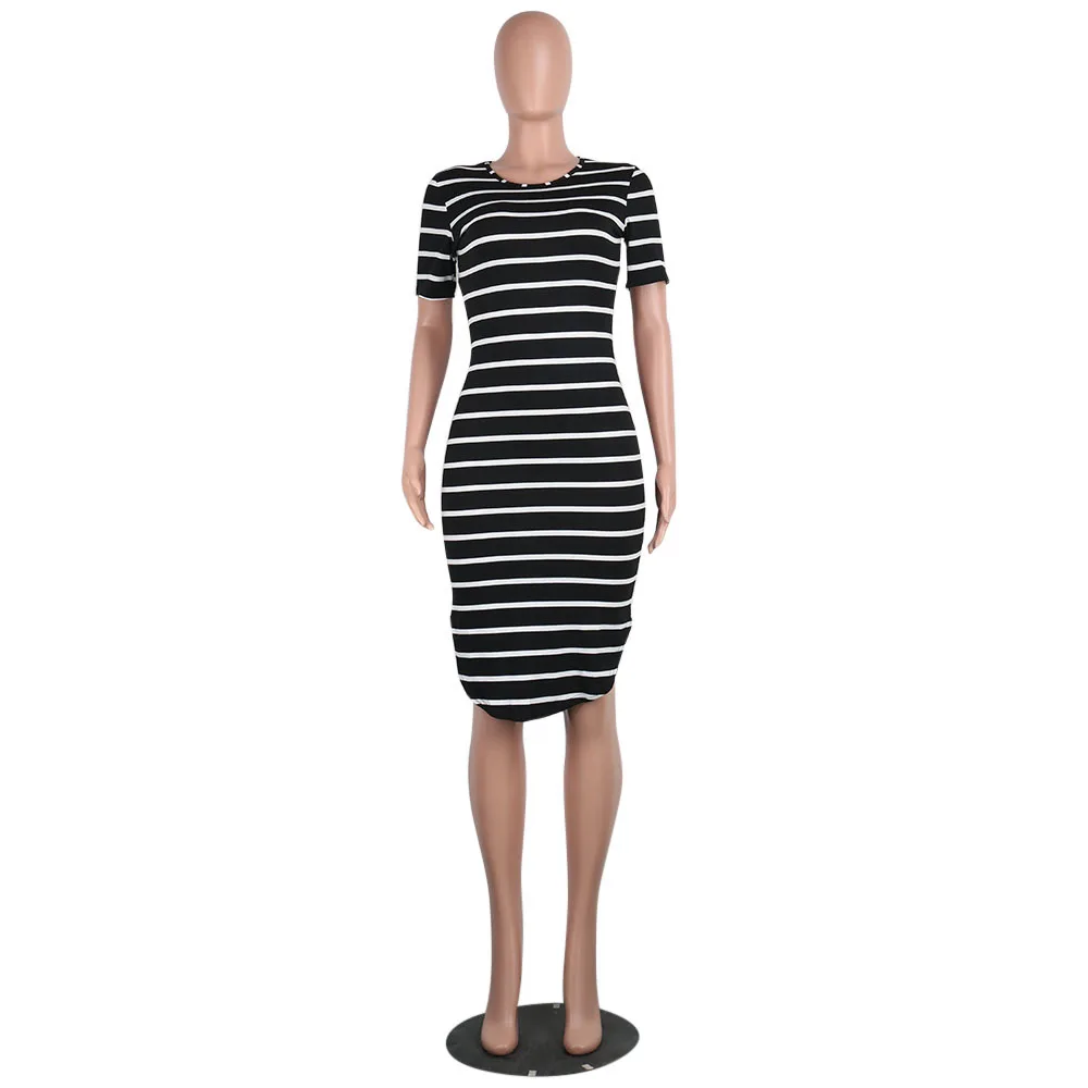 Летнее платье 2017 новая мода женская одежда сексуальное праздничное в полоску с