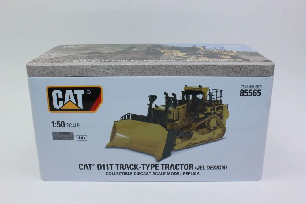Коллекционная литая игрушка в подарок модель DM 1:50 Caterpillar Cat D11T трактор