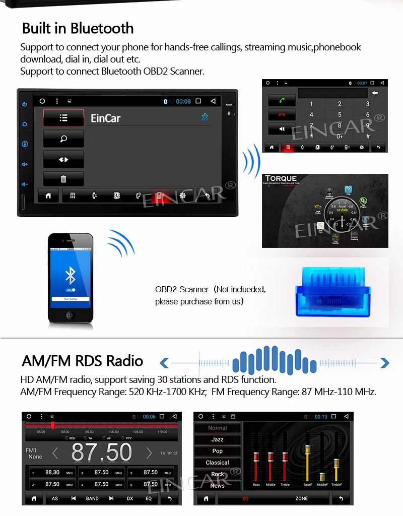 Головное устройство Поддержка Bluetooth/gps навигация/Управление рулем/AM FM RDS Радио