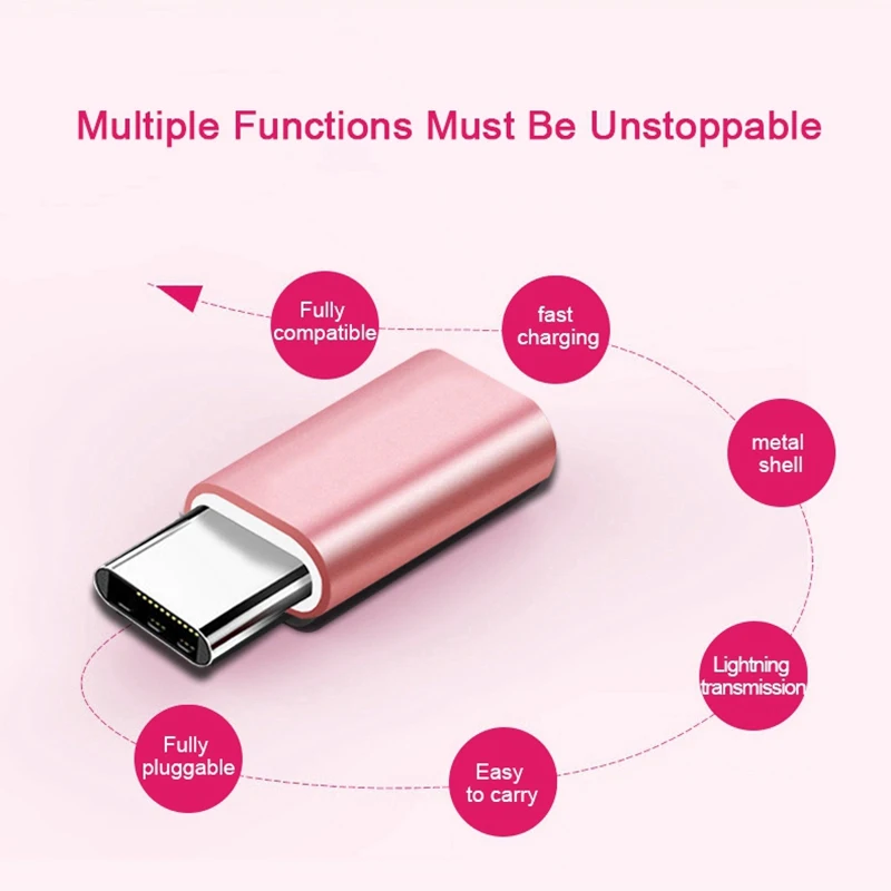Для Lightning Pin to type C USB конвертер из алюминиевого сплава для зарядки коннектор