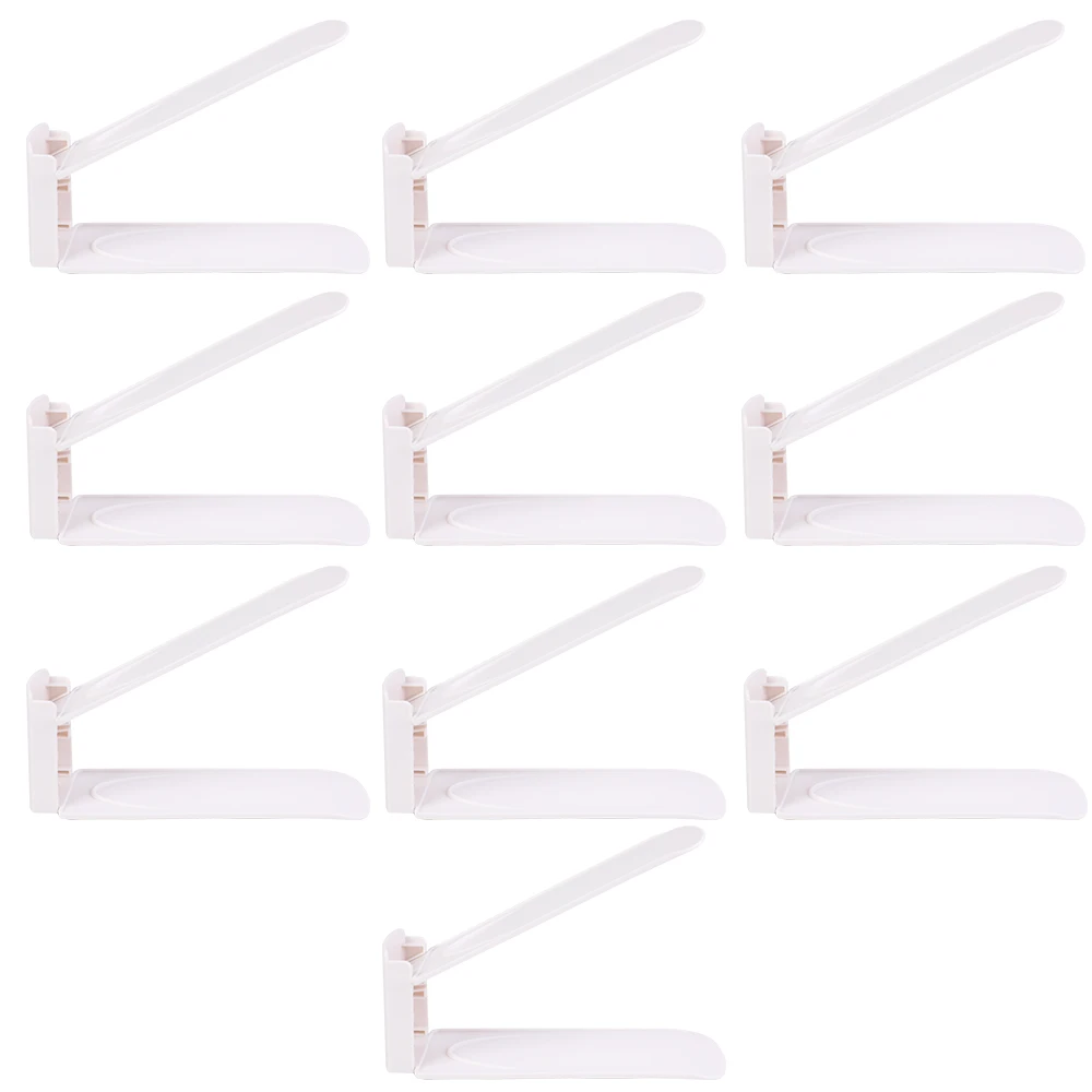 10PCs White 2/4/6/8/10 шт. Регулируемый органайзер для обуви Современная двойная стеллаж для хранения обуви Space Saver обувь органайзеры стенд полка для Гостиная - Цвет: 10PCs White