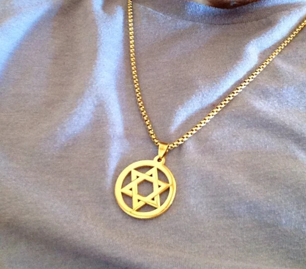 Самые продаваемые ювелирные изделия Золотая нержавеющая сталь Звезда Давида