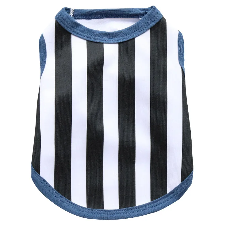 Мода питомец щенок рубашка Маленькая Собака Кошка Pet Одежда в полоску темно