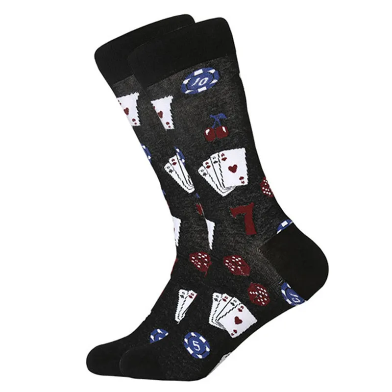 LETSBUY/модные мужские носки; Цвет чесаного хлопка; сезон осень-зима; теплые дышащие парные длинные носки для мужчин и женщин; счастливые свадебные подарки - Цвет: 1651C