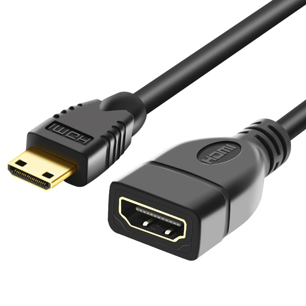 Переходник кабеля BILINK Mini HDMI штекер гнездо 1080P|adapter nissan|adapter dc12vhdmi dvi cable ps3 |