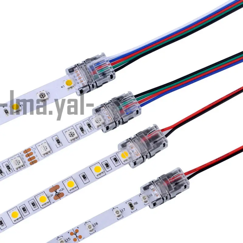 5 шт. 2pin 3pin 4pin 5pin светодиодные ленты Разъем для одного RGB RGBW цвет 3528 5050 подключения