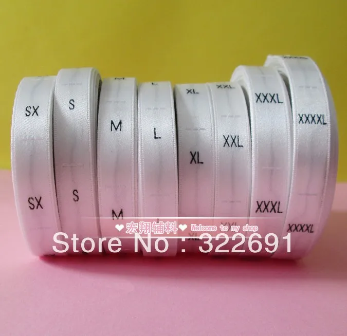 Одежда размер в наличии мягкие атласные этикетки нашивки на одежду бирки 500