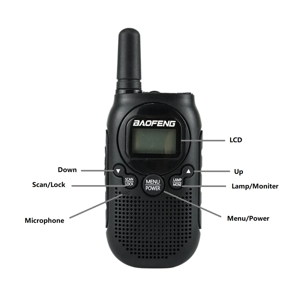 Мини иди и болтай Walkie Talkie Baofeng T6 FRS PMR приемо передающая радиоустановка BF для