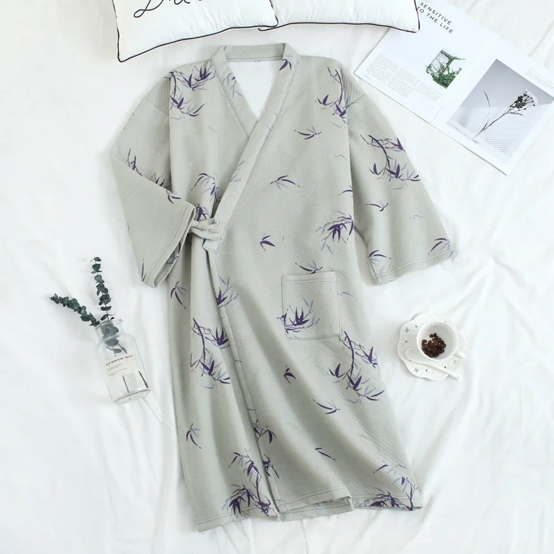 Women Men Thicken Kimono Robes Autumn Winter Bathrobes homme Robe femme dressing gown cotton sleepwear warm breathable