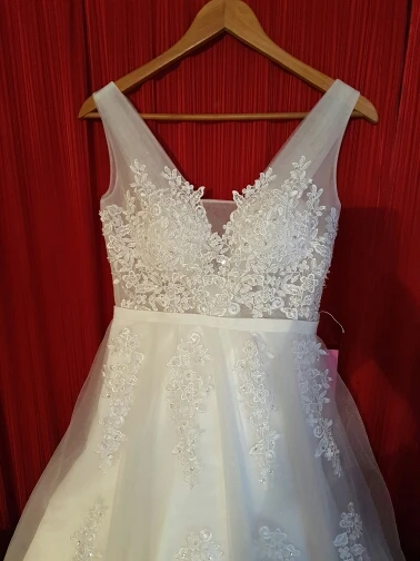 Простое свадебное платье Апликация из Белой Слоновой кости Тюль 2019 дешевые под 50