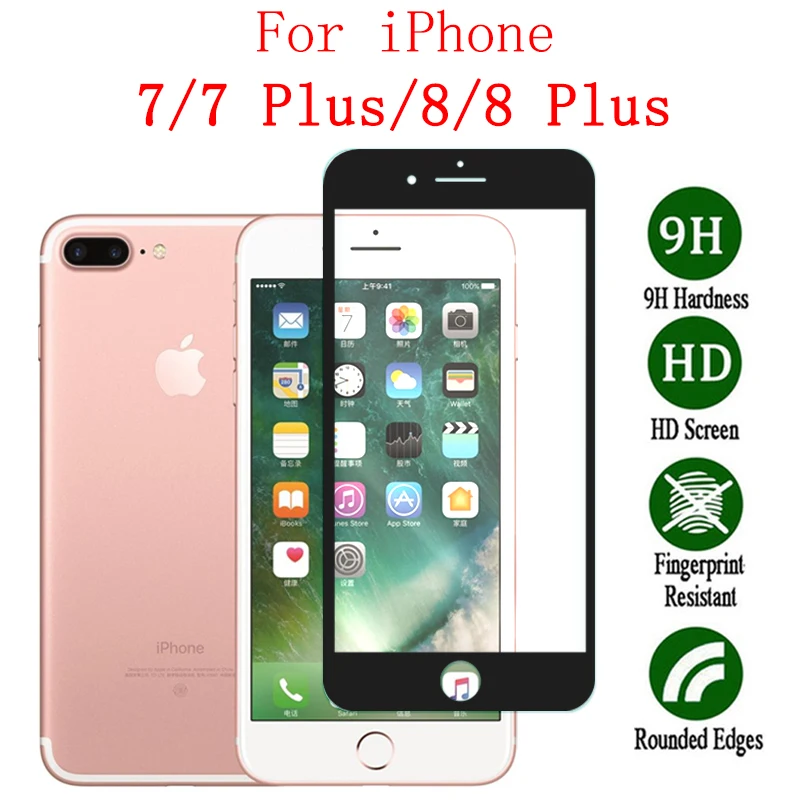Защитное стекло для apple iphone 8 plus защита экрана 7 aiphone 7plus закаленная протектор