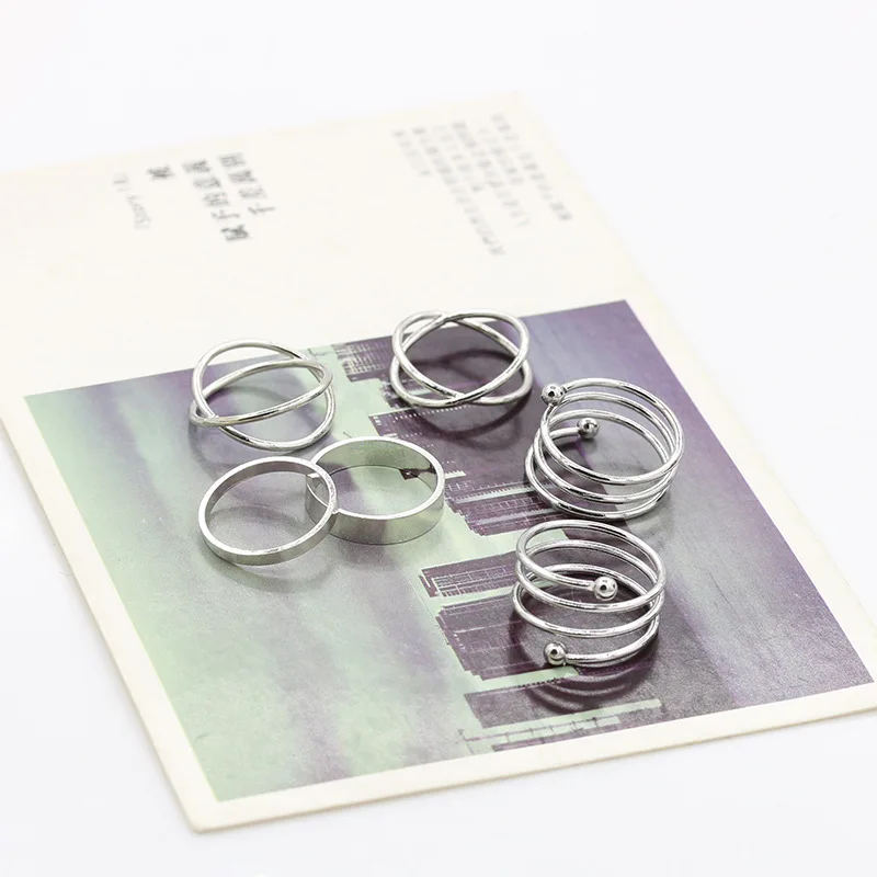 Набор женских колец из сплава Hyperbole свадебные золотые ювелирные украшения |