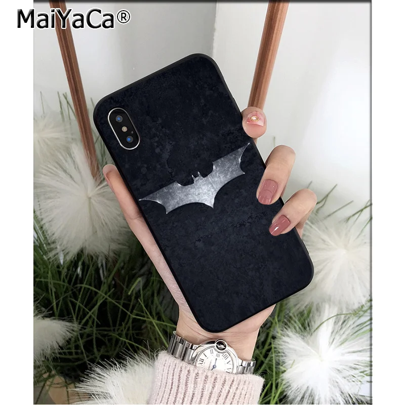 A15 MaiYaCa DC супергерой Бэтмен логотип высокое качество чехол для телефона iPhone 5 5Sx 6 7 7plus 8 8Plus X XS MAX XR - Цвет: A15