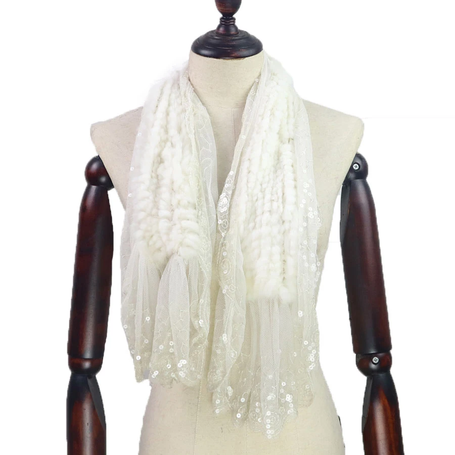 Женский зимний настоящий шарф из меха кролика рекс воротник шаль шеи Болеро