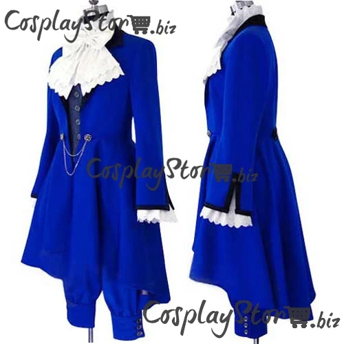 Ciel Phantomhive костюм для косплея синий узор Черный Дворецкий Косплей Костюм|black butler