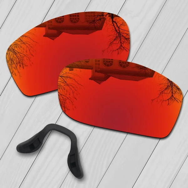 Fire Red-Nose pads E.O.S поляризованные улучшенные Замена Объективы Для Высококачественные солнцезащитные очки Oakley Джульетта Солнцезащитные очки-несколько вариантов - Цвет линз: Fire Red-Nose pads