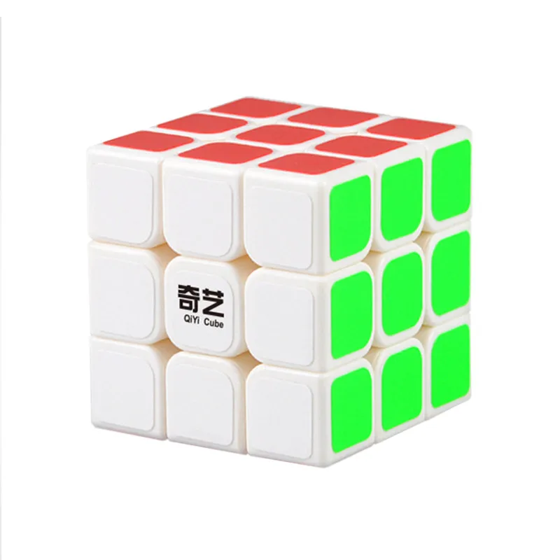 QiYi профессиональный 6,0 см 3x3x3 куб скорость для головоломки куб антистрессовая игрушка Neo Cubo Magico наклейка для детей раннего образования игрушка - Цвет: WHTIE