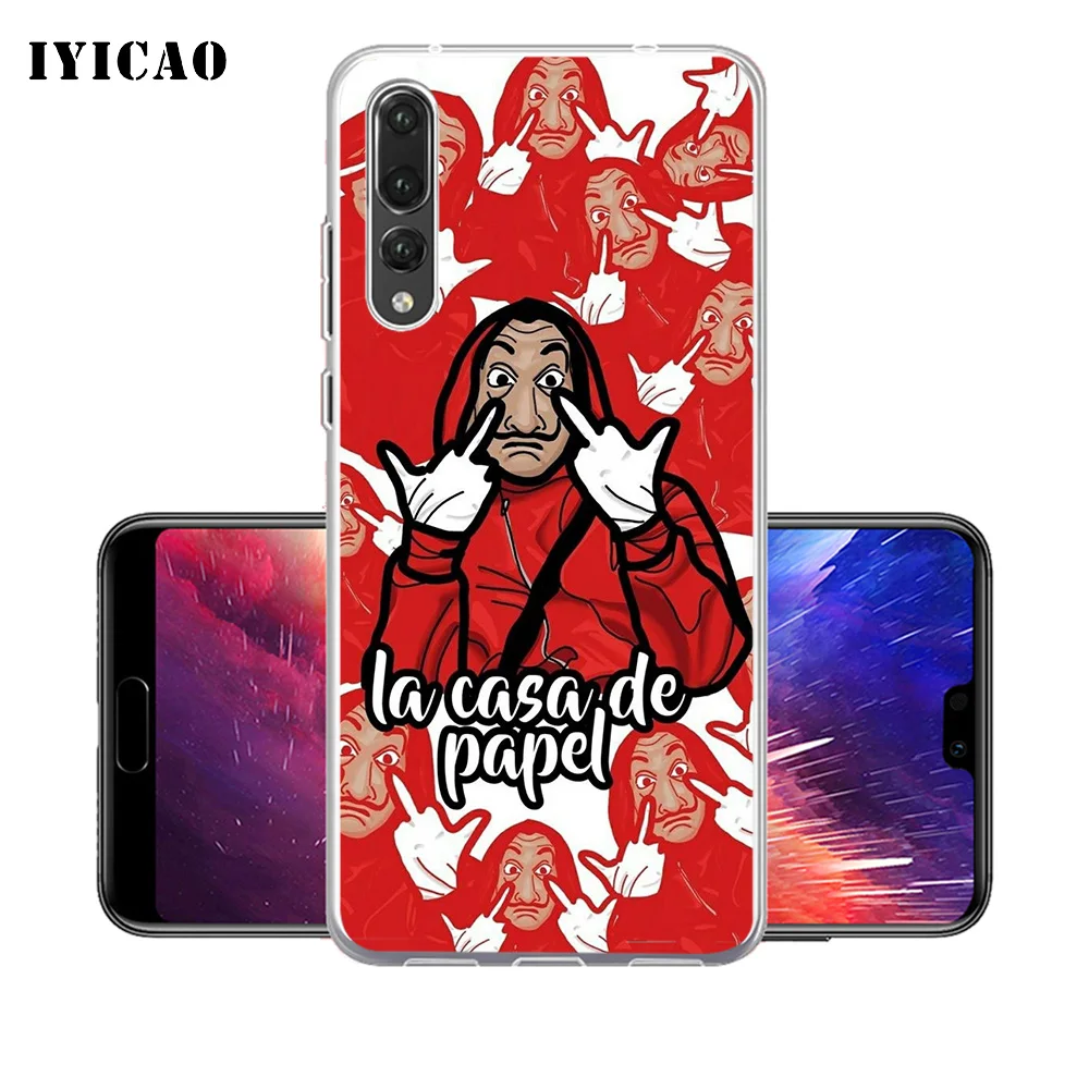 IYICAO La Casa De Papel Мягкий силиконовый чехол для телефона Huawei P30 P20 Pro P10 P9 P8 Lite P Smart TPU |