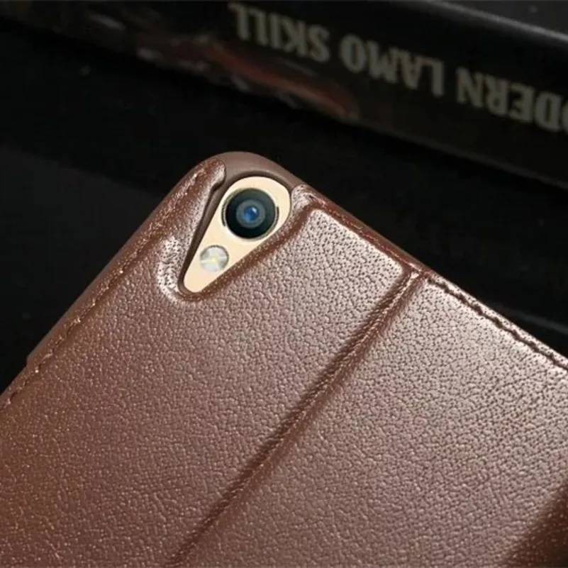 Чехлы для телефона OPPO R9 чехол из натуральной воловьей кожи с окошком и текстурой