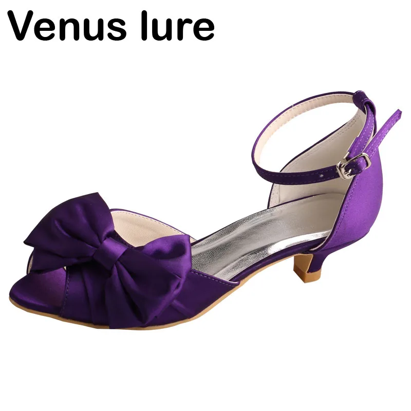 

Custom Handmade Open Toe Purple Elegant Low Heels Sandals for Women for Party