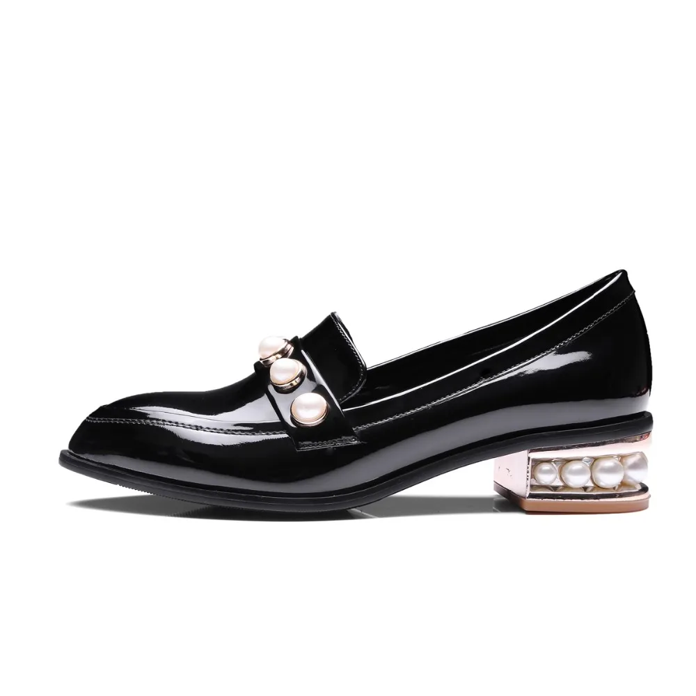 Женские туфли с острым носком на квадратном каблуке размеры 3 5 16|women casual shoes|fashion
