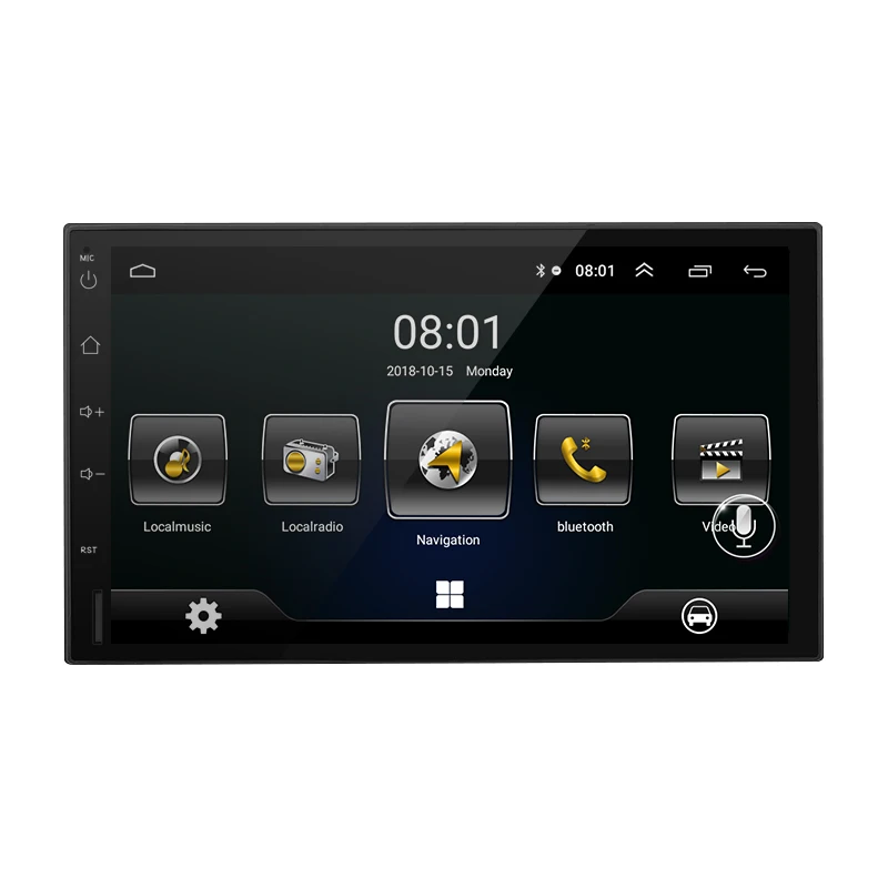 7 дюймов 2.5D 1024*600 HD сенсорный экран стерео с FM AM Bluetooth GPS зеркальное соединение